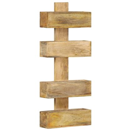 Стенна поставка за списания, 30x11x72 см, масивно мангово дърво