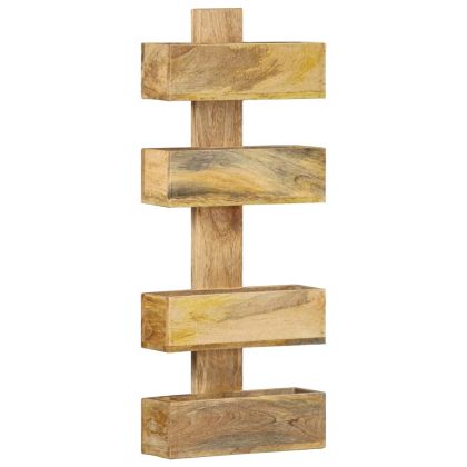Стенна поставка за списания, 30x11x72 см, масивно мангово дърво