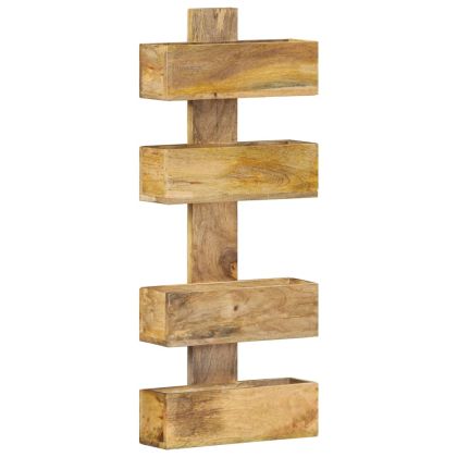 Стенна поставка за списания, 30x11x72 см, масивно мангово дърво