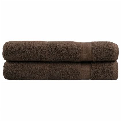 Премиум кърпи SOLUND 2 бр кафяви 100x200 см 600 gsm