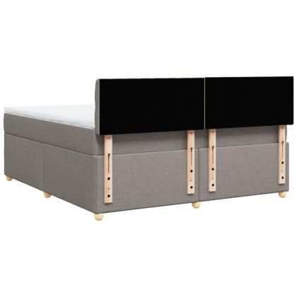 Боксспринг легло с матрак, таупе, 180x200 см, плат