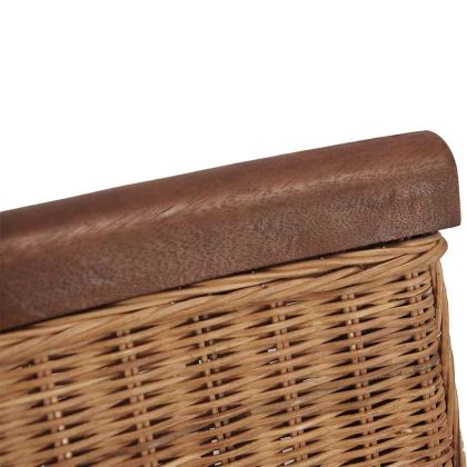 Трапезни столове, 2 бр, кафяви, естествен ратан