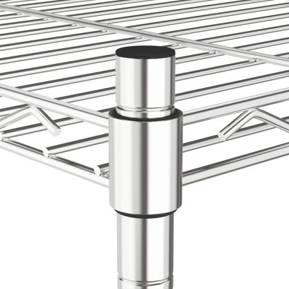 5-етажен стелаж за съхранение с колела 75x35x155 см хром 250 кг