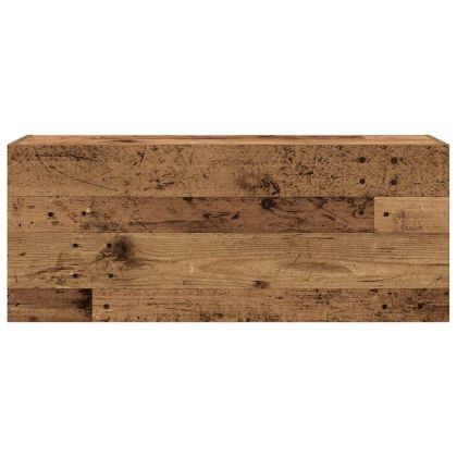 Стенен шкаф за баня, старо дърво, 100x25x40 см, инженерно дърво