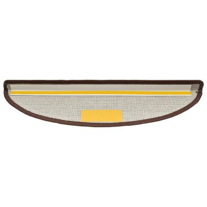 Изтривалки за стълби, 30 бр., 56x17x3 см, кафеенокафяви, полукръгли