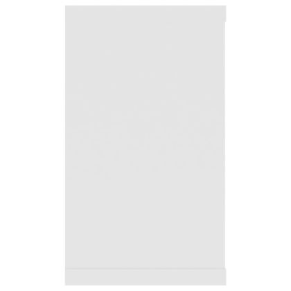 Стенни кубични рафтове 2 бр, бели, 80x15x26,5см инженерно дърво