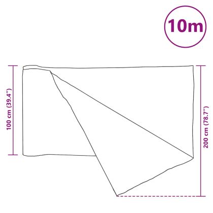 Засенчваща мрежа антрацит 1x10 м HDPE 75 г/м²