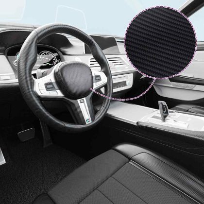 Фолиа за кола, 2 бр, 3D черни, 100x150 см+50x150 см