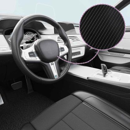 Фолиа за кола, 2 бр, 4D черни, 100x150 см+50x150 см