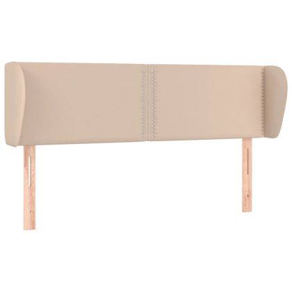 Горна табла с уши, капучино,147x23x78/88 см, изкуствена кожа