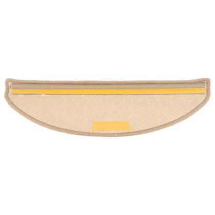 Изтривалки за стълби, 15 бр., 65x21x4 см, тъмнобежови, полукръгли, големи