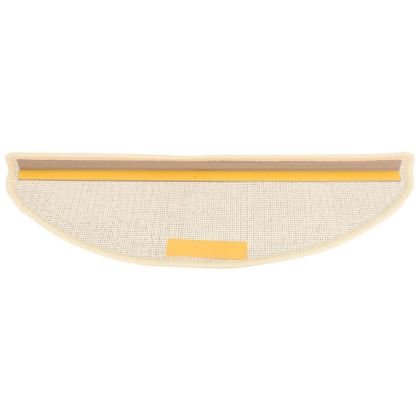 Изтривалки за стълби, 15 бр., 65x21x4 см, бели и кафяви, полукръгли, големи