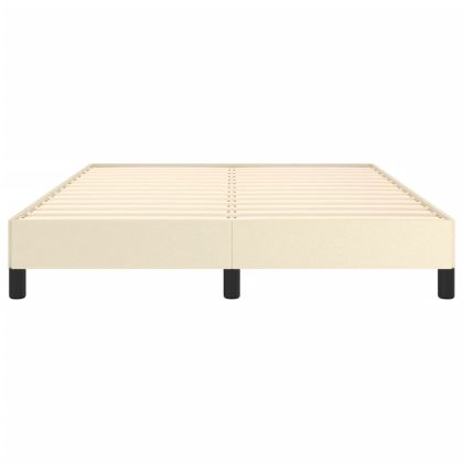 Рамка за легло кремава 140x190 см изкуствена кожа