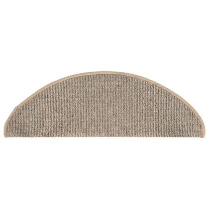 Изтривалки за стълби, 15 бр., 65x21x4 см, кафяви, полукръгли, големи