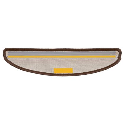 Изтривалки за стълби, 15 бр., 56x17x3 см, кафяви, полукръгли