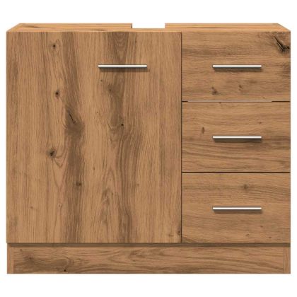 Шкаф за мивка, дъб артизан, 63x30x54 см, инженерно дърво