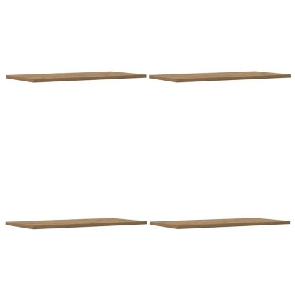 Стенни рафтове 4 бр дъб артизан 60x30x1,5 см инженерно дърво