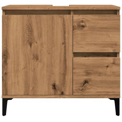 Шкаф за мивка, дъб артизан, 65x33x60 см, инженерно дърво