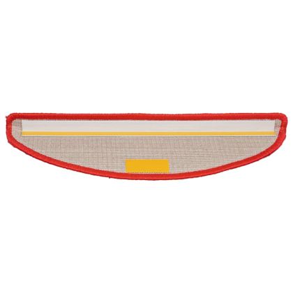 Изтривалки за стълби, 15 бр., 56x17x3 см, червени, полукръгли