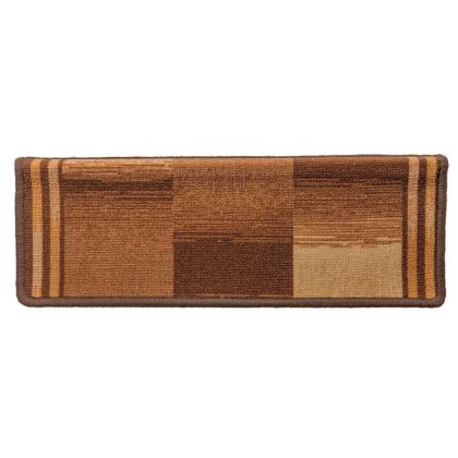 Самозалепващи стелки за стълби, 5 бр, 65x21x4 см, кафяви