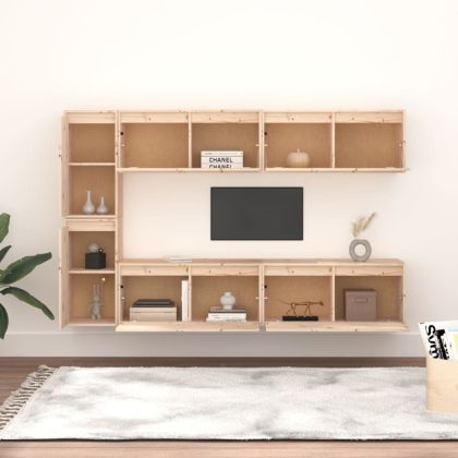 ТВ Шкафове, 6 бр, бор масив