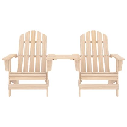 Градински столове Адирондак с масичка за чай, чам масив