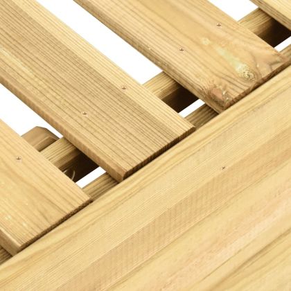 Шезлонг с масичка, борово дърво със зелена импрегнация