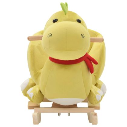 Люлеещо се драконче с облегалка плюш 60x32x53 см зелен лайм