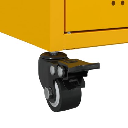 Бюфет, горчица жълто, 100,5x39x72 см, стомана