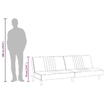 Разтегателно канапе, светлосиво, плат