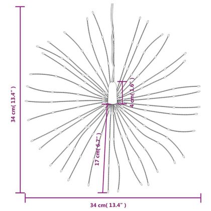 Коледни звездни светлини 140 LED 4 бр студено бяло 17 см