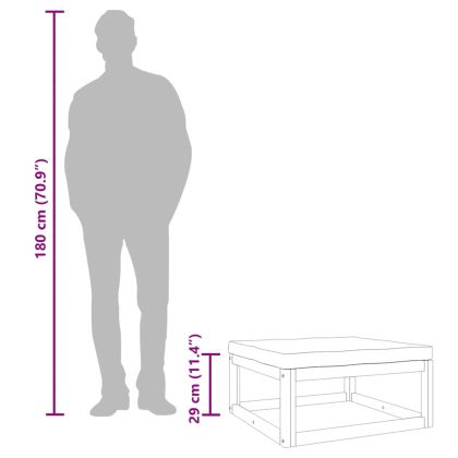 Градинска табуретка със зелена възглавница масивно дърво акация