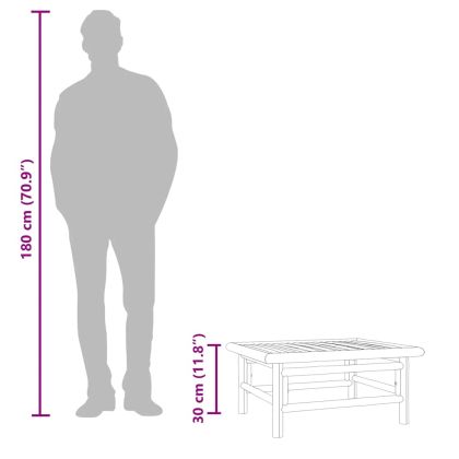 Градинска маса 65x55x30 см бамбук