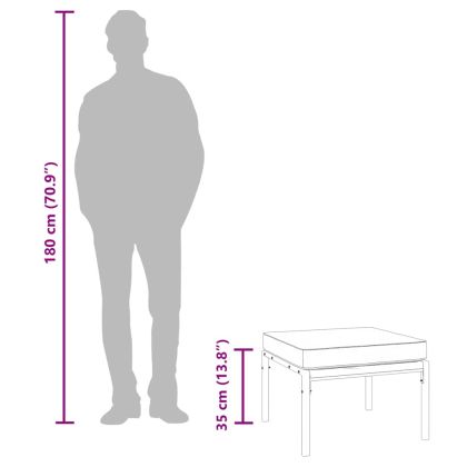 Градински табуретки с възглавници, 2 бр, 60x60x35 см, стомана