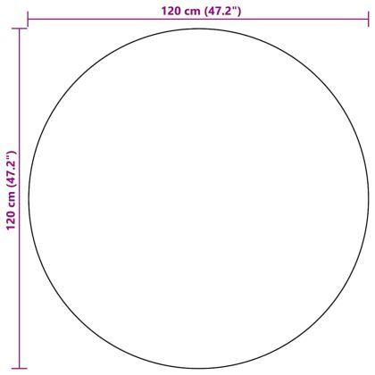 Килим за открито, ARAKIL бяло и черно, Ø120 см, PP