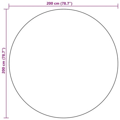 Килим за открито, ARAKIL бяло и черно, Ø200 см, PP