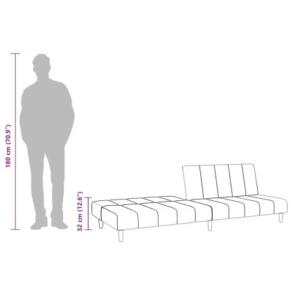 2-местно разтегателно канапе, жълто, кадифе