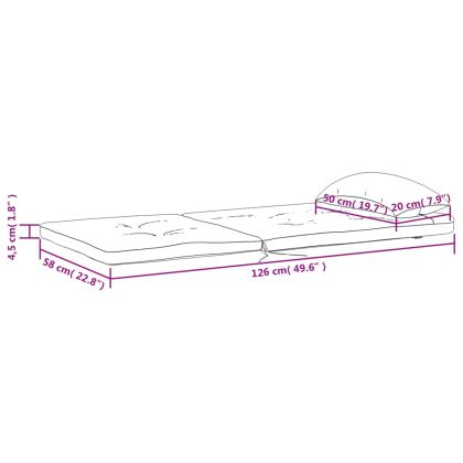 Възглавници за столове Адирондак, 2 бр, шарени, Оксфорд плат