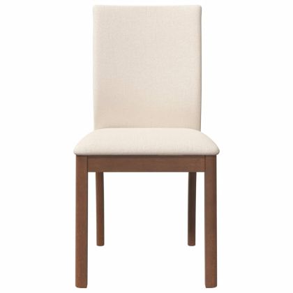 Трапезни столове с възглавници 2бр Кафяв масивна дървесина гума