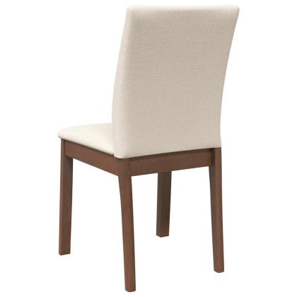 Трапезни столове с възглавници 2бр Кафяв масивна дървесина гума