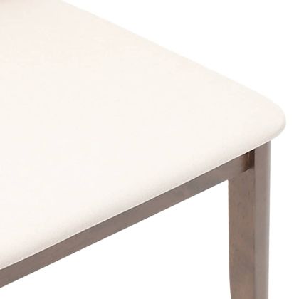 Трапезни столове с възглавници 2бр Кафяв масивна дървесина гума