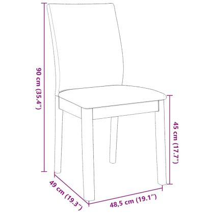 Трапезни столове с възглавници 2бр Кафяв масивна дървесина гума