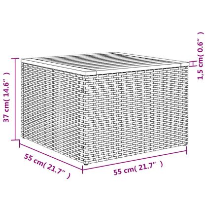Градински диван с възглавници, 7 части, полиратан, сив
