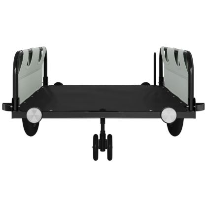 Ремарке за колело, сив и черен, Оксфорд плат и желязо