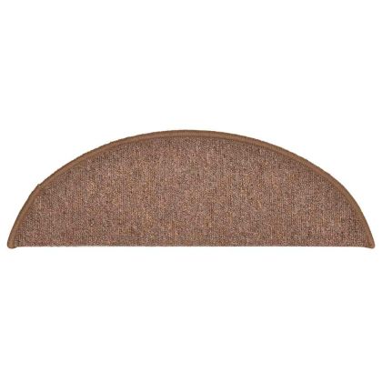 Изтривалки за стълби, 30 бр., 56x17x3 см, кафяви, полукръгли