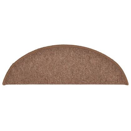 Постелки за стъпала, 15 бр, кафяви, 56x17x3 см