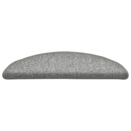 Изтривалки за стълби, 15 бр., 56x17x3 см, светлосиви, полукръгли