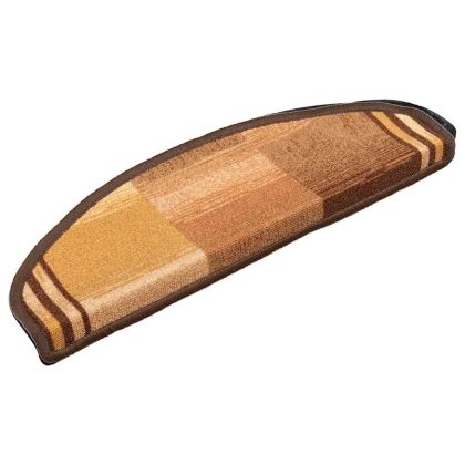 Самозалепващи стелки за стълби, 10 бр, 65x21x4 см, кафяви