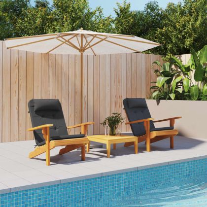 Възглавници за столове Адирондак, 2 бр, черни, Оксфорд плат