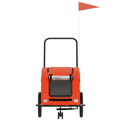 Ремарке за колело за любимци оранжев Оксфорд плат желязо